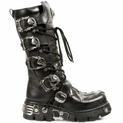 Les meilleures critiques de ⭐ Bottes Hautes New Rock Metallic En Cuir Antic Et Nomada Noirs Noir 👍