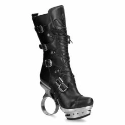 Vestes et Manteaux Soldes -Vestes et Manteaux Soldes bottes new rock circle clave en cuir noir 1