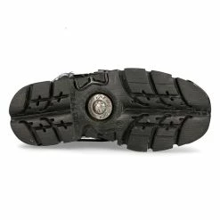 Le moins cher 🤩 Bottes New Rock Metallic Oxido En Cuir Noir Noir ❤️ -Vestes et Manteaux Soldes bottes new rock metallic oxido en cuir noir 5