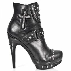 Tout neuf ✨ Bottines New Rock Punk En Cuir Nomada Noir Noir 🔔