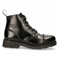 Vente flash 😀 Bottines New Rock Ranger En Cuir Antik Noir Noir 🥰