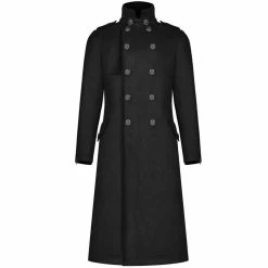 Vestes et Manteaux Soldes 43 Bon marché 🤩 Manteau Style Militaire 'Gotham' Noir Noir 💯