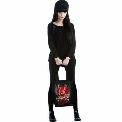 Vestes et Manteaux Soldes -Vestes et Manteaux Soldes sac fourre tout live loud en coton noir 1